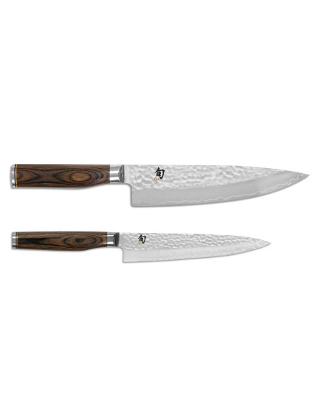 Sett med 2 Shun Premier Tim Mälzer Universal + Chef damaskuskniver