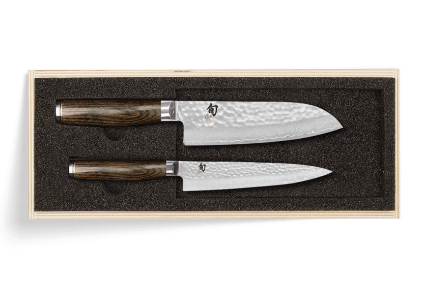 Set med 2 Shun Premier Tim Mälzer Universal + Santoku damaskusknivar
