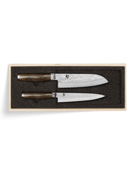 Set mit 2 Damast-Küchenmessern Shun Premier Tim Mälzer Universal + Santoku