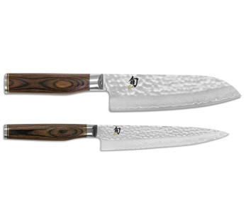 Sett med 2 Shun Premier Tim Mälzer Universal + Santoku damaskuskniver 2
