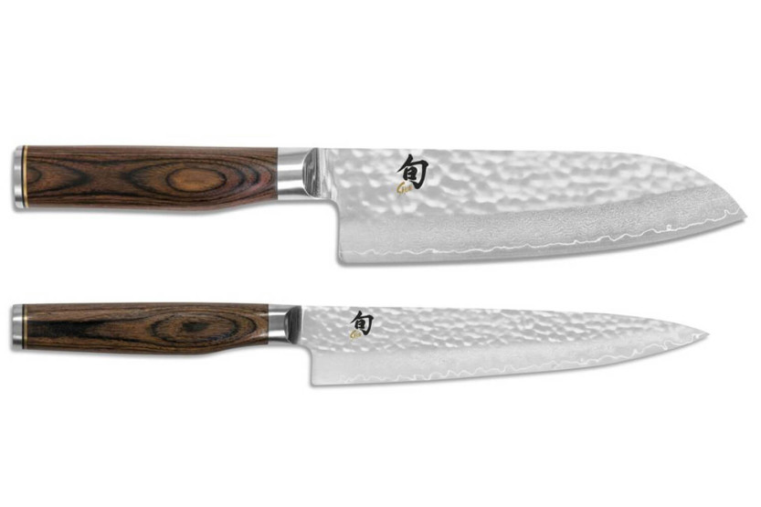 Sæt med 2 Shun Premier Tim Mälzer Universal + Santoku damaskusknive