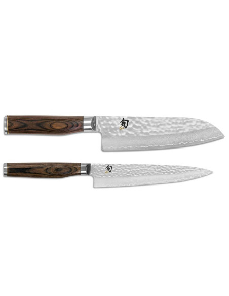 Sæt med 2 Shun Premier Tim Mälzer Universal + Santoku damaskusknive