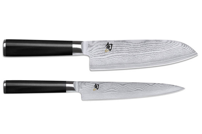 Conjunto de 2 facas japonesas Kai Shun Classic Damascus