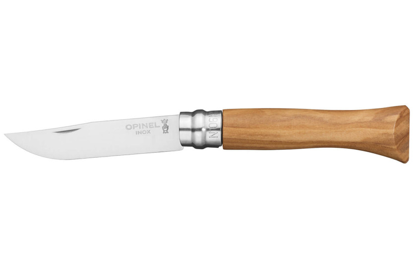 Opinel Tradition Luxe N°6 kniv 7 cm blad oliventræhåndtag
