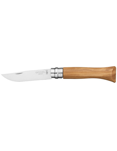 Opinel Tradition Luxe N°6 kniv 7 cm blad oliventræhåndtag