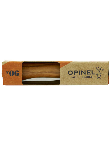 Opinel Tradition Luxe N°6 kniv 7 cm blad oliventræhåndtag