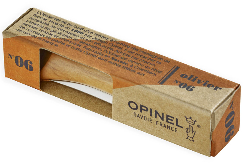 Opinel Tradition Luxe N°6 kniv 7cm blad oliventrehåndtak
