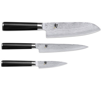 Sett med 3 Kai Shun Classic Damascus japanske kniver 2