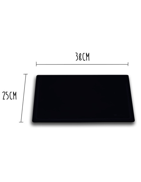 Wusthof zachte snijplank zwart 38x25cm
