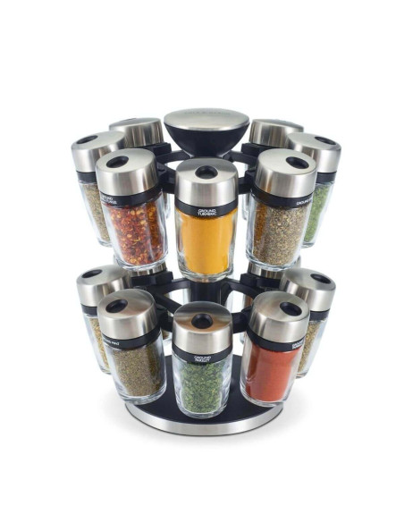 Cole & Mason Carrusel de 16 botellas de especias