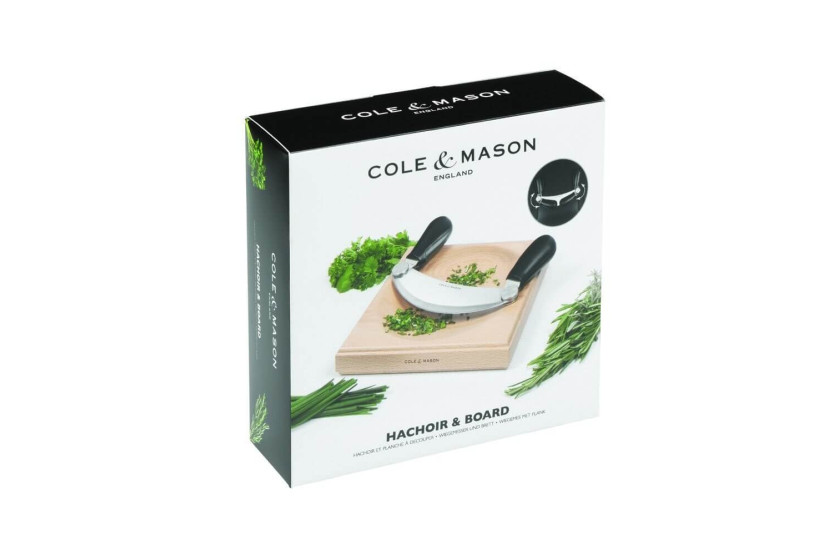 Cole & Mason örthackare med skärbräda i trä