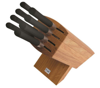 Ekblock med 8 Kai Wasabi Black japanska knivar