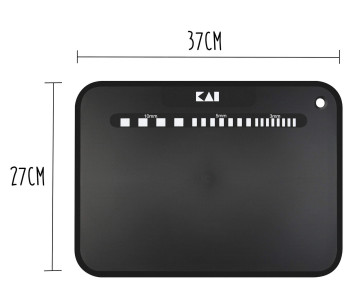 KAI tabla de cortar blanda negra 37x27cm