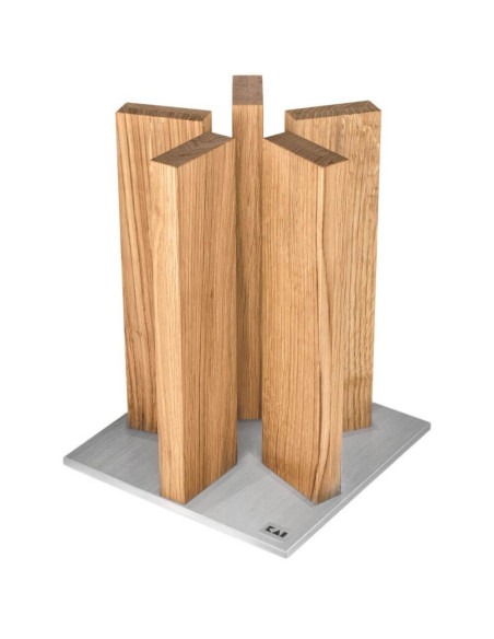 KAI Stonehenge magnetized empty kitchen unit in oak and stainless steel - 10 places