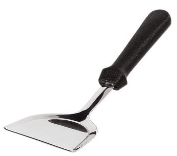 Espátula rígida em aço inoxidável para grelhar na plancha