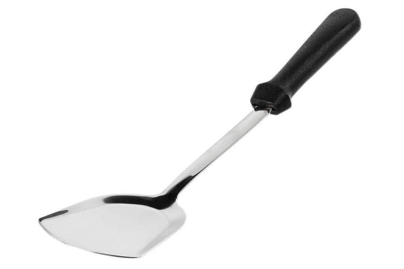Espátula para wok em aço inoxidável com ponta arredondada