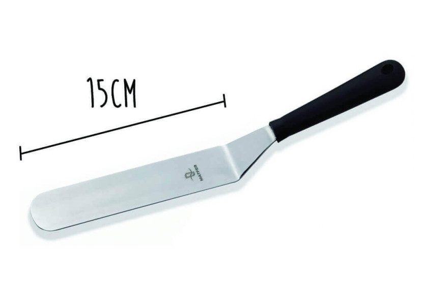 Matfer flexible bent spatula 15cm stainless steel