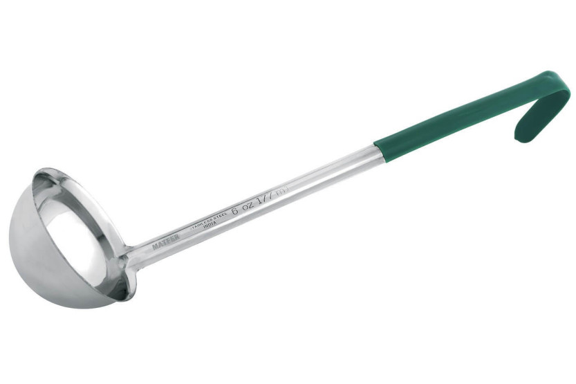 Professionelle Kelle Matfer 17,7cl Edelstahl Monoblock 95mm grüner Griff