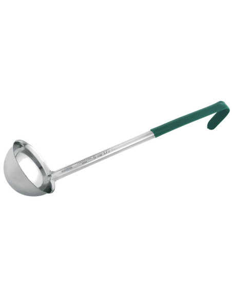 Professionell slev Matfer 17,7cl rostfritt stål monobloc 95mm grönt handtag