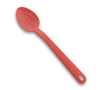 Exoglass® MATFER profesjonell rød perforert serveringsskje 34 cm