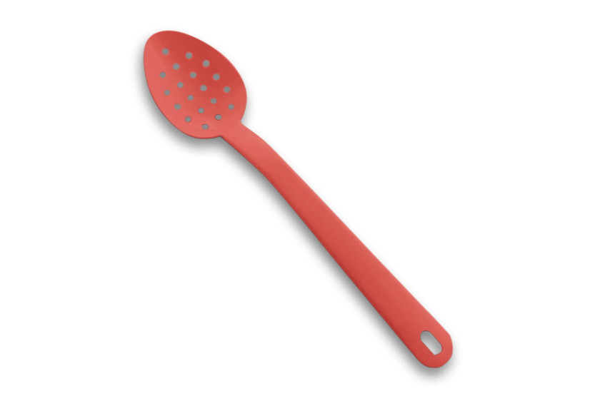 Exoglass® MATFER professional red perforated serving spoon 34cm