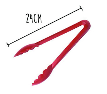 Eikeløvtang Matfer 24cm Exoglass rød