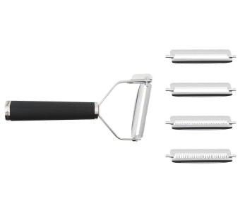 T Kai Michel Bras Tools -kuorimakone, jossa on 4 vaihdettavaa terää.
