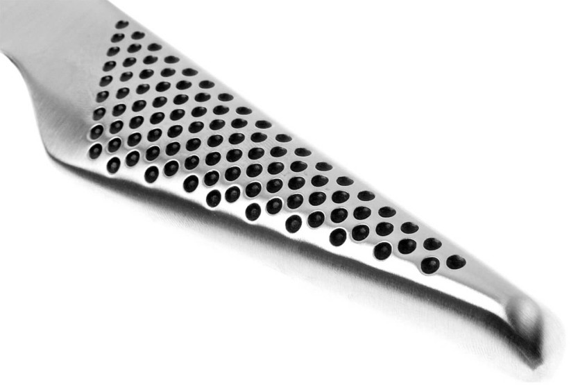 Japanisches Gemüsemesser Global GS4 abgeschrägte Klinge für Rechtshänder 12cm