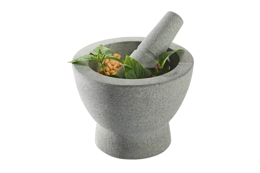 Gefu Crunchy grijs granieten dubbelzijdige design vijzel + stamper