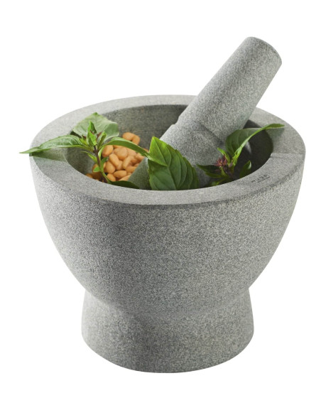 Gefu Crunchy grijs granieten dubbelzijdige design vijzel + stamper
