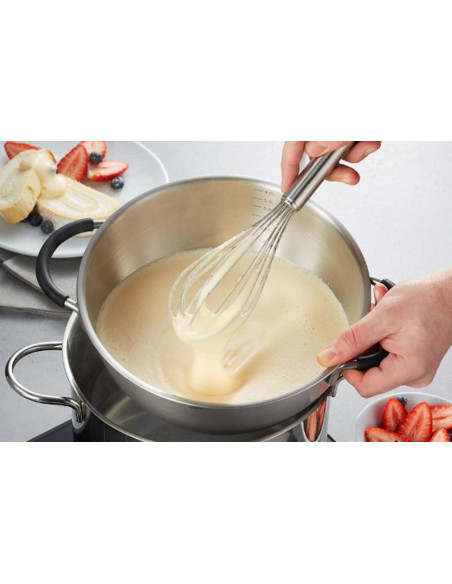 Gefu Mesco blandningsskål i rostfritt stål 24 cm + halkfri botten