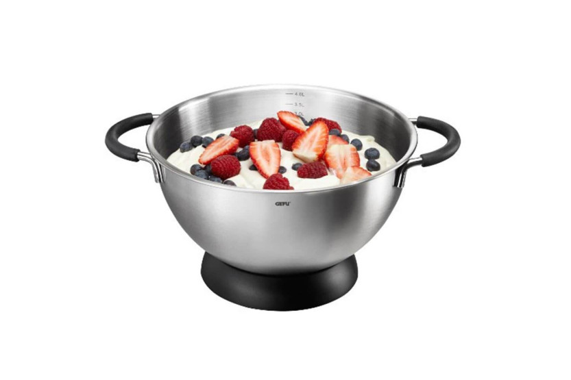 Gefu Mesco blandningsskål i rostfritt stål 24 cm + halkfri botten