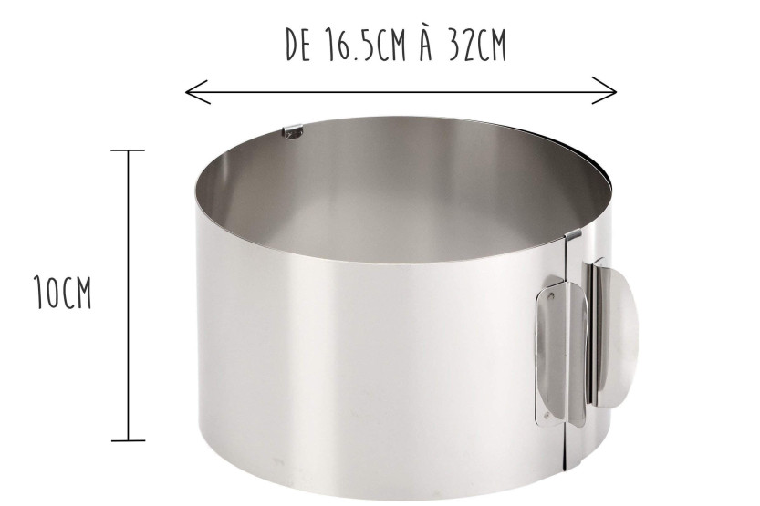Udvidelig kagering Gefu Tondo XXL højde 10 cm