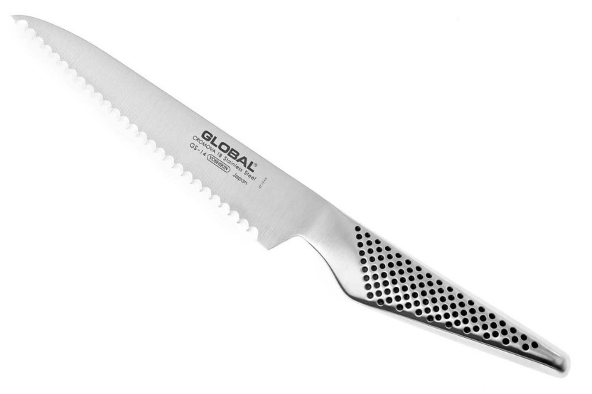 Japanisches Gemüsemesser Global GS14 Wellenschliffklinge 15cm
