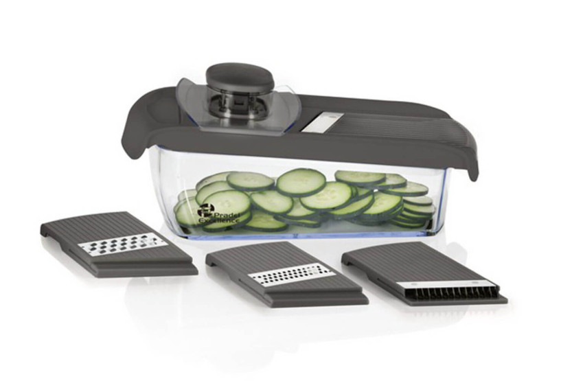 mandolina de cocina multifunción ajustable Pradel Excellence con 4 cuchillas intercambiables