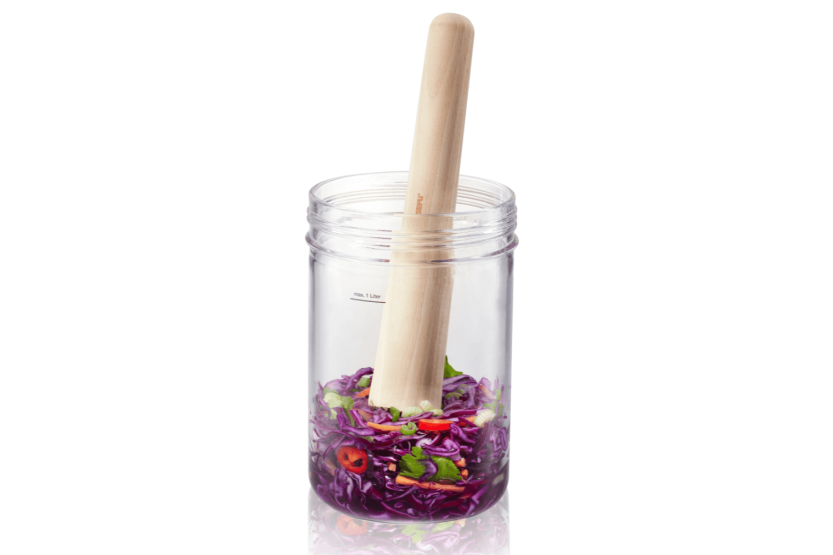 Pestle for Gefu Nativo fermentation jar in beech wood