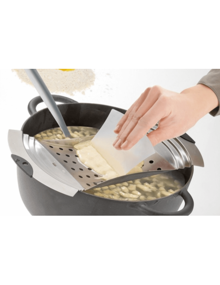 Pastenadapter Gefu Ergo aus rostfreiem Stahl + Polymerschaber