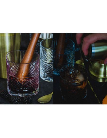 Set de coctelería BarCraft de 6 piezas de acero inoxidable con acabado dorado + libro de recetas