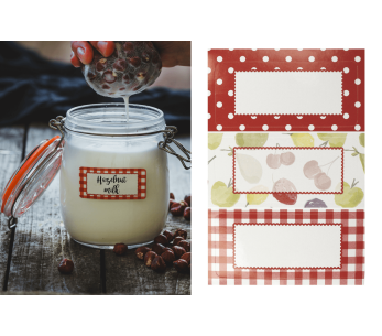 Set med 30 KitchenCraft Home Made Orchard syltburksetiketter, 3 mönster 2