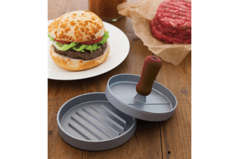 KitchenCraft Home Made aluminum burger press 11cm soft touch handle