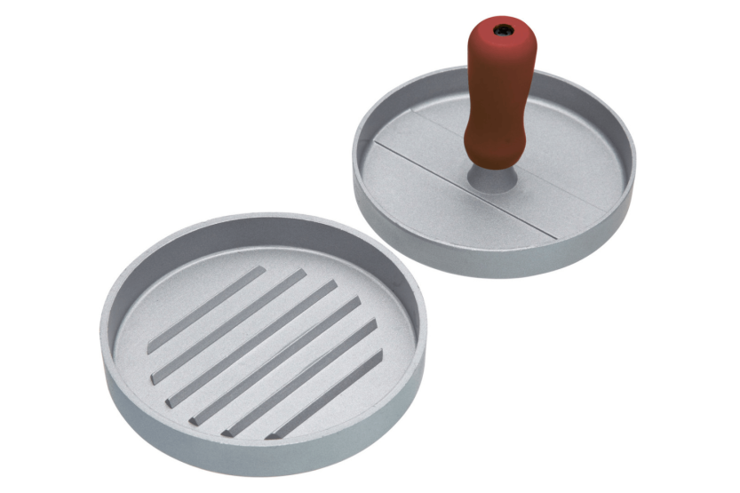 Burgerpresse KitchenCraft Home Made aus Aluminium 11cm Soft-Touch-Griff