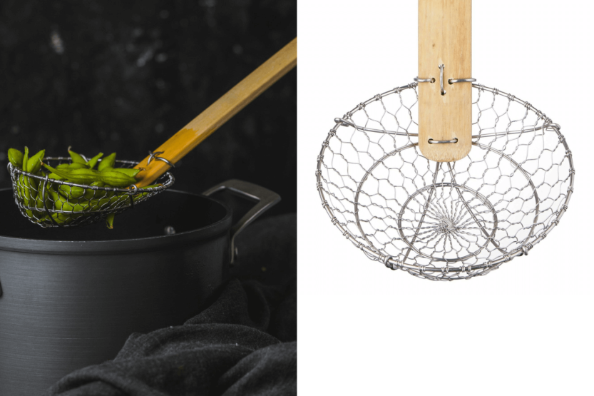 Ecumoire orientale KitchenCraft World of Flavours en bambou 33cm