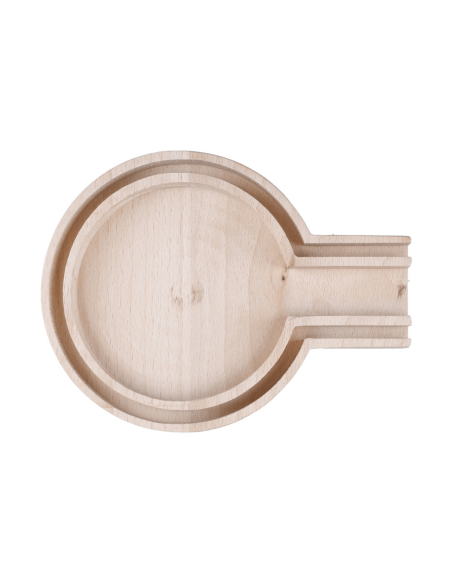 KitchenCraft Idilica spoon rest in beechwood 16.5 x 12.5 x 2cm