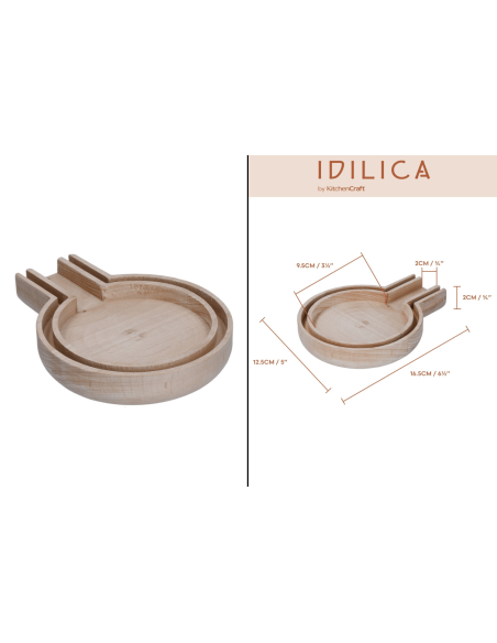 Löffelablage KitchenCraft Idilica aus Buchenholz 16,5 x 12,5 x 2cm