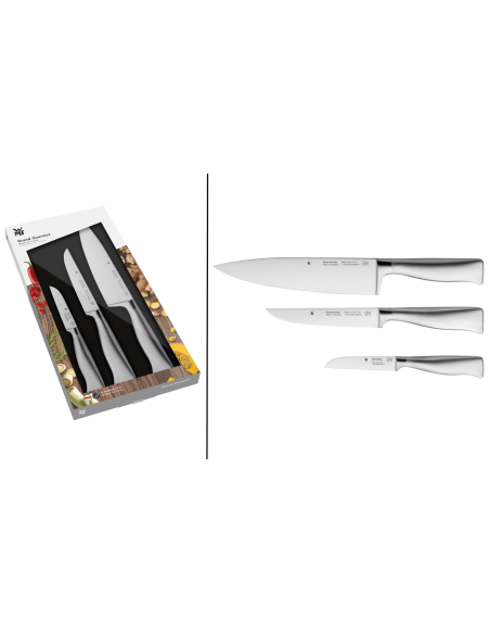 Set med 3 WMF Grand Gourmet-knivar i rostfritt stål