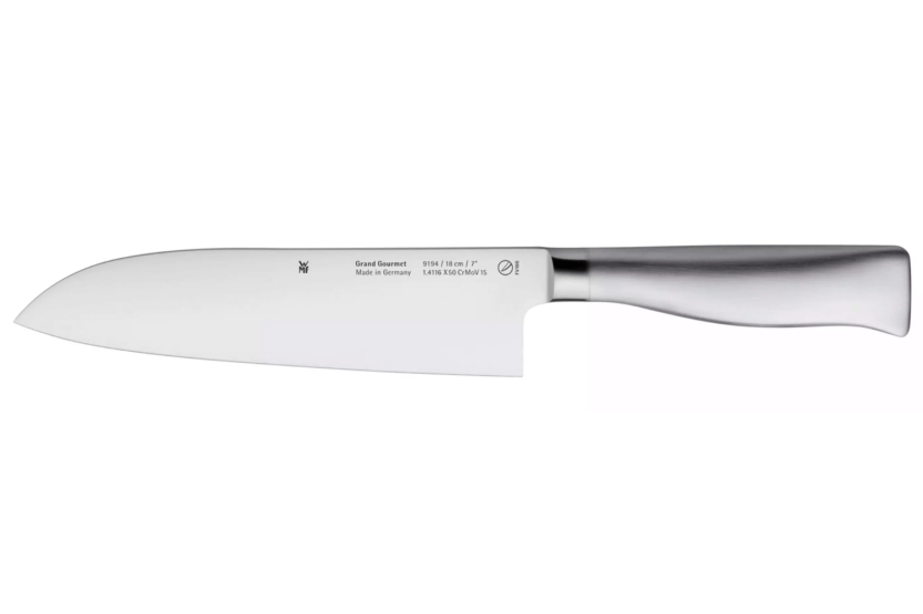 Faca faca santoku WMF Grand Gourmet, lâmina de 18 cm em aço inoxidável