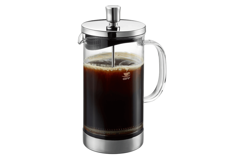 Gefu Diego piston coffee maker in stainless steel and borosilicate glass 1000ml