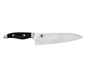 KAI Japansk kockkniv Shun Nagare Svart 72-lagers damaskusblad Dual Core 20cm böjt handtag