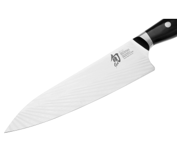 KAI Japansk kockkniv Shun Nagare Svart 72-lagers damaskusblad Dual Core 20cm böjt handtag 2