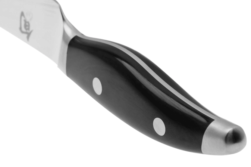 Faca de cortar japonesa KAI Shun Nagare Preto Lâmina de damasco de 72 camadas Cabo curvo de 23 cm Dual Core